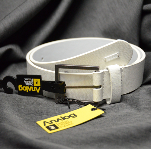 Analog Burton Snowboard Men Freeway PU Belt White s M