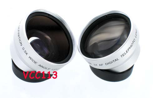 Telephoto + Wide Angle Lens Set for JVC 27mm  