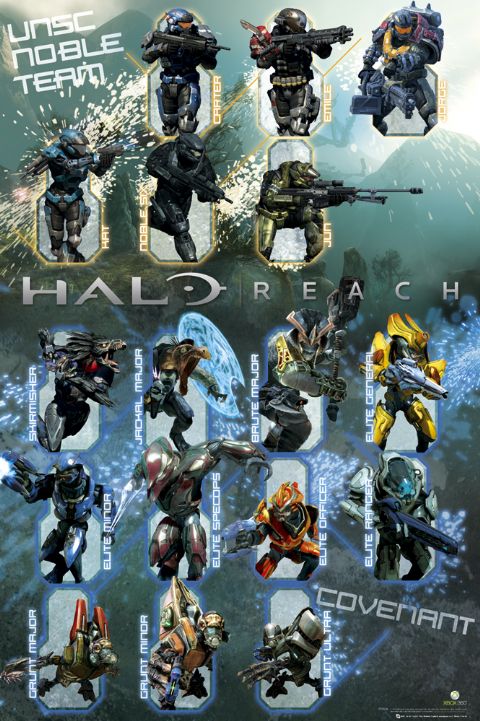 POSTER === Halo Reach Characters   Maxi Poster === NEW  