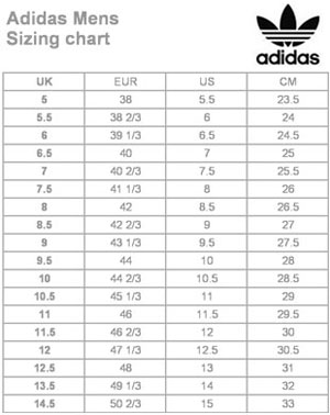 adidas stan smith size guide