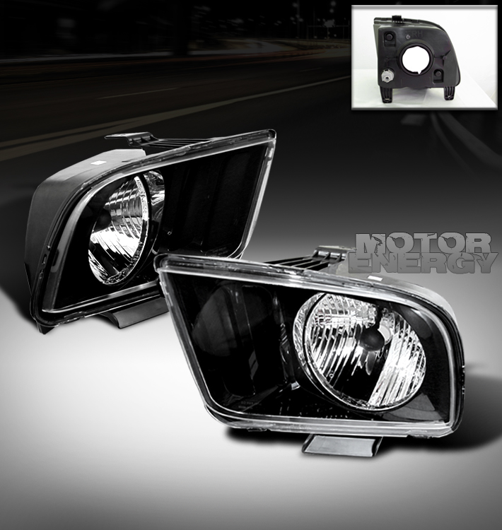 policy contact us 2005 2009 ford mustang crystal headlights black