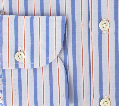 New $425 Finamore Napoli Blue Shirt 16/41  