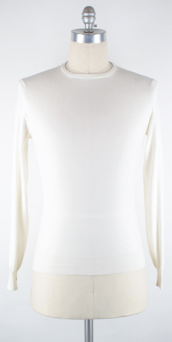 New $475 Cesare Attolini White Sweater Medium/50  