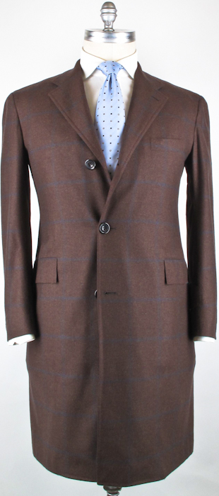 New $8700 Kiton Brown Coat 42/52  