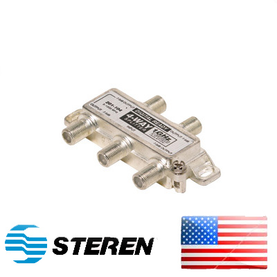 STEREN 4 Way Balanced 1GHz 130dB Coax Cable TV Splitter  