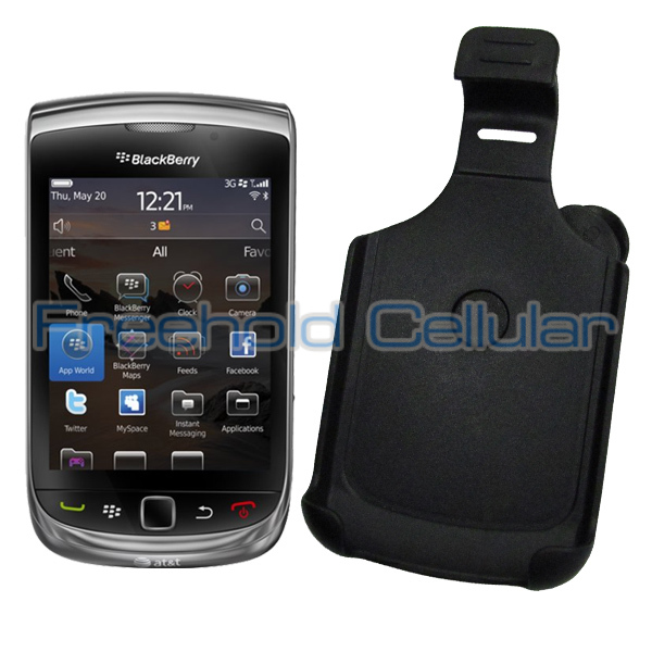 Black Holster Cover Case w/ Belt Clip+Film for BlackBerry Torch 9800 