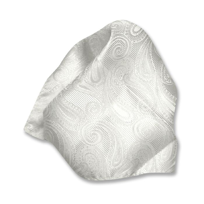 Off White Paisley Handkerchief Pocket Square Hanky  