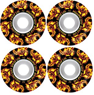 Darkstar Skateboards 52mm Inferno Wheels with Bearings