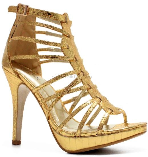 juliayunwonder: gold gladiator heels