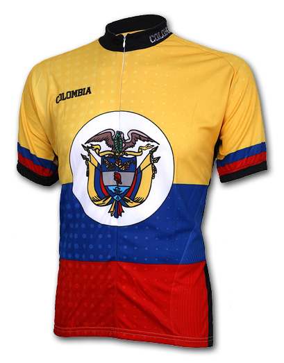 Colombia Cycling Jersey Large L Bicycle Bike Mens New