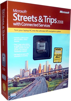 NEW Microsoft Streets and Trips 2008 GPS LocatorTraffic 882224462884 